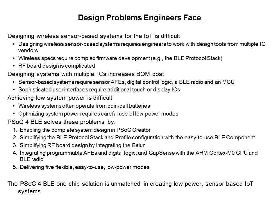 PSoC 4 BLE Low Power Wireless Systems Slide 8