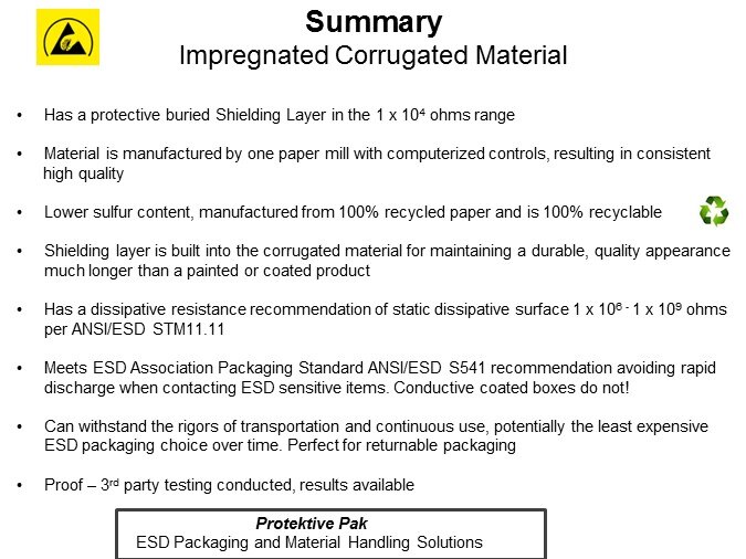 Protektive Pak Impregnated Corrugated Material Slide 8