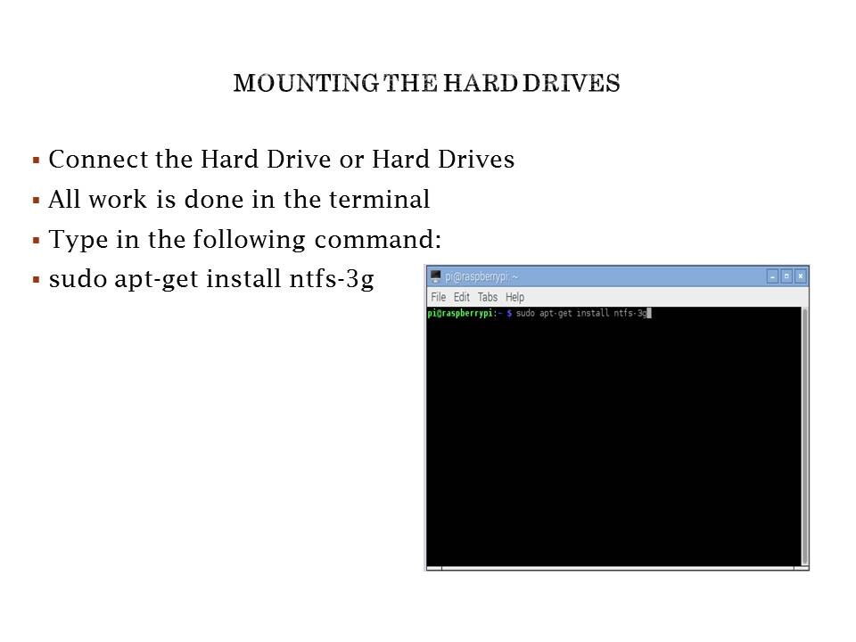 mounting hard drives