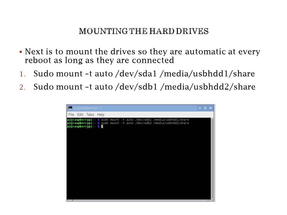 mounting hard drives