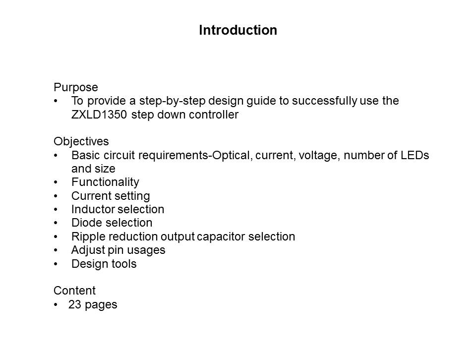 High Power LED Driving Solutions - ZXLD1350 Slide 1