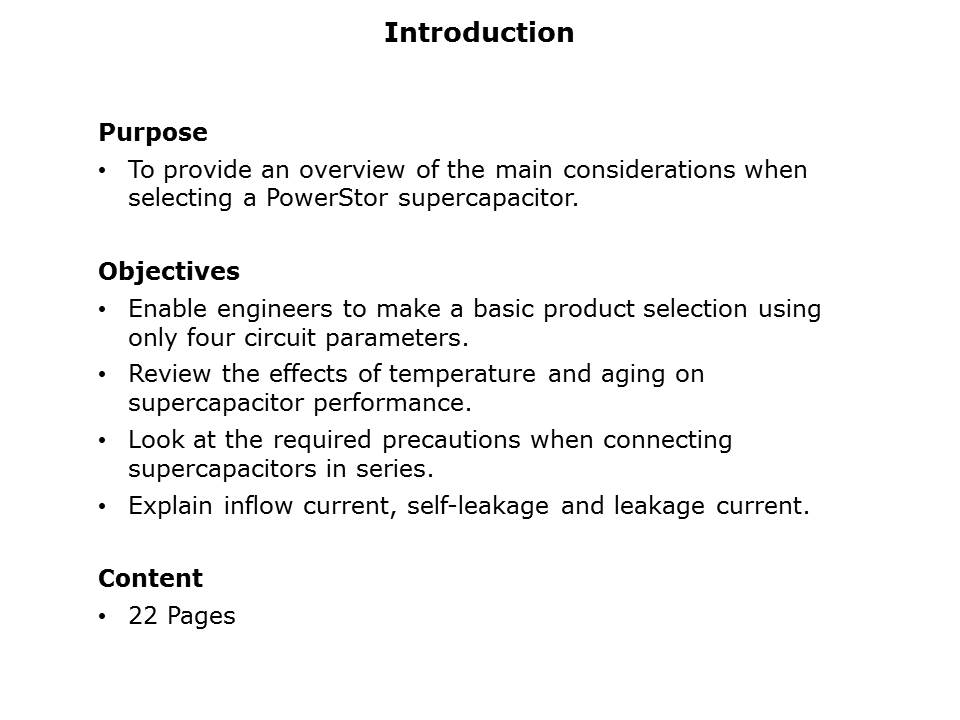 PowerStor Supercapacitors Slide 1