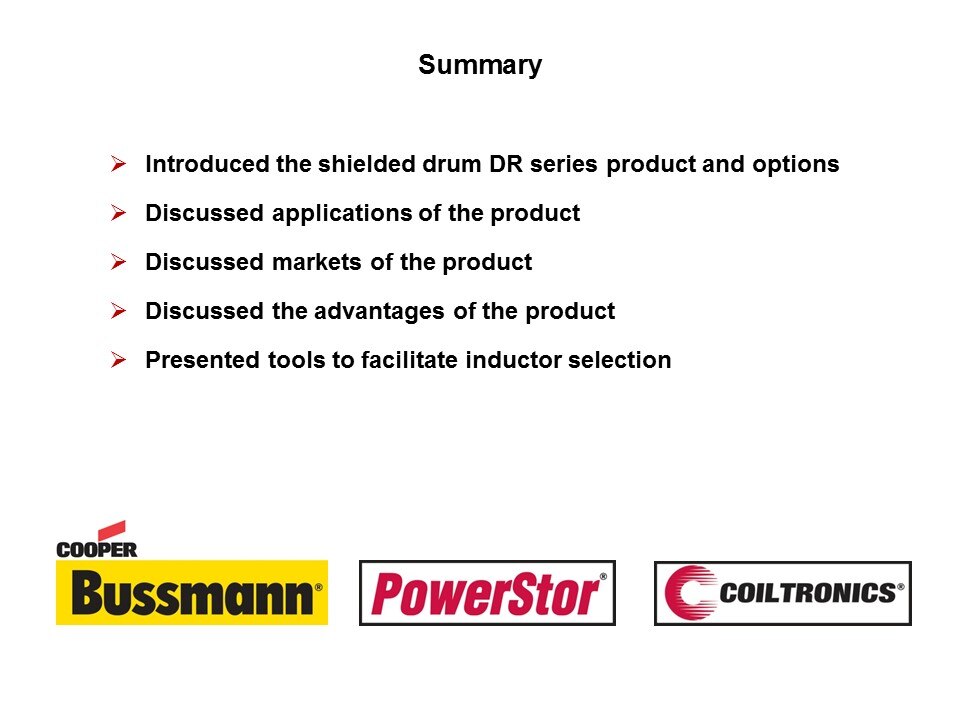 Shielded Drum Core Inductor Coiltronics DR Series Slide 15