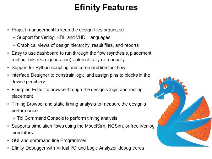 Efinity Features