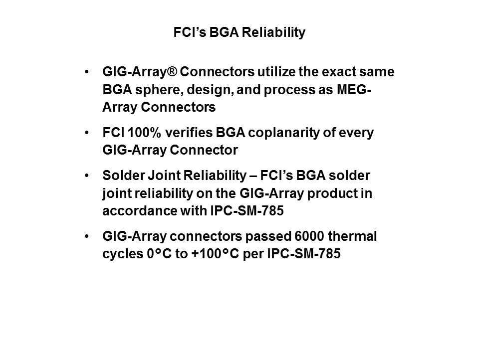 GIG-Array Mezzanine Connectors Slide 15