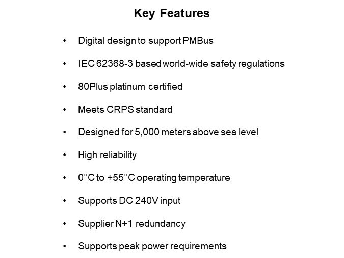 Image of FSP Technology Common Redundant Power Supply (CRPS) Series - Key Features