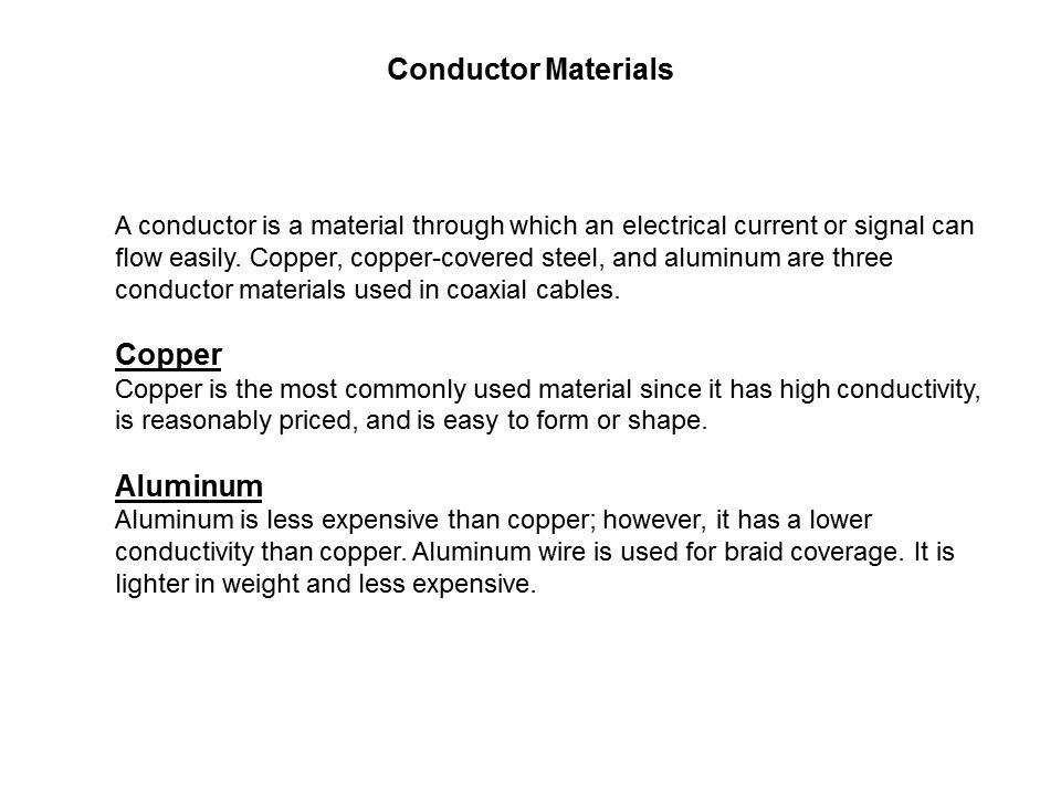 Conductor materials1
