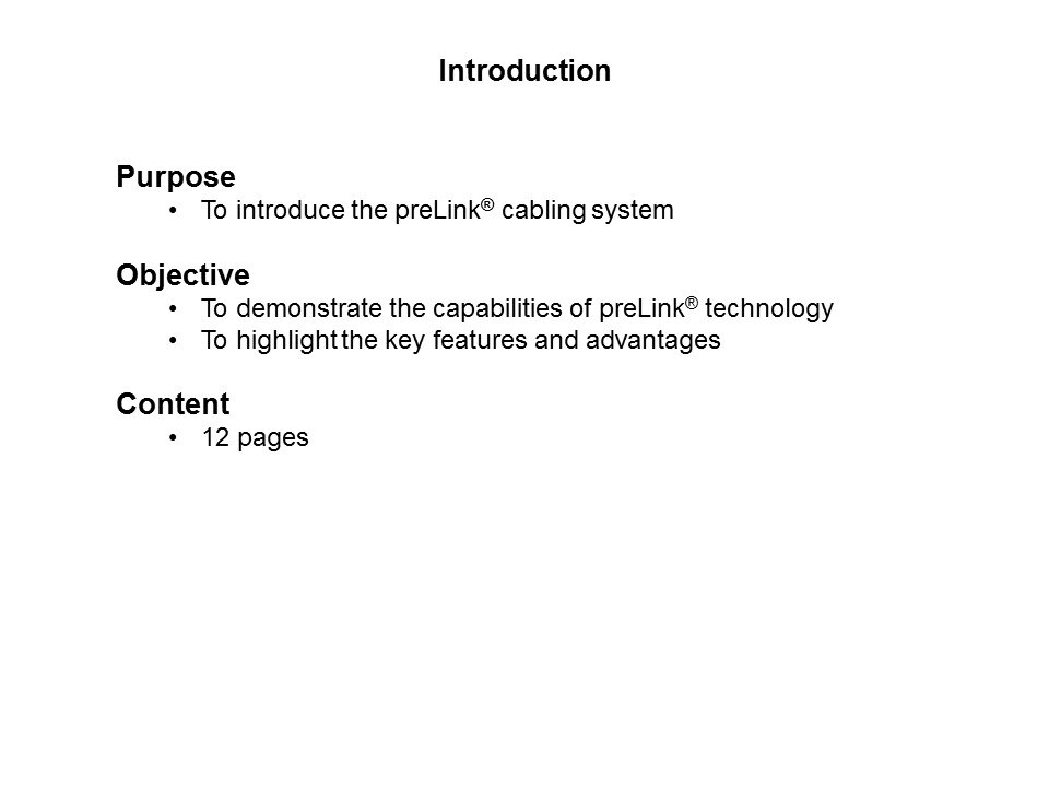 Ha-VIS preLink - Ethernet Cabling System Slide 1