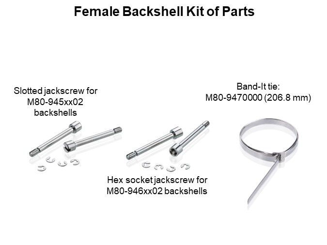 Female Backshell Kit of Parts