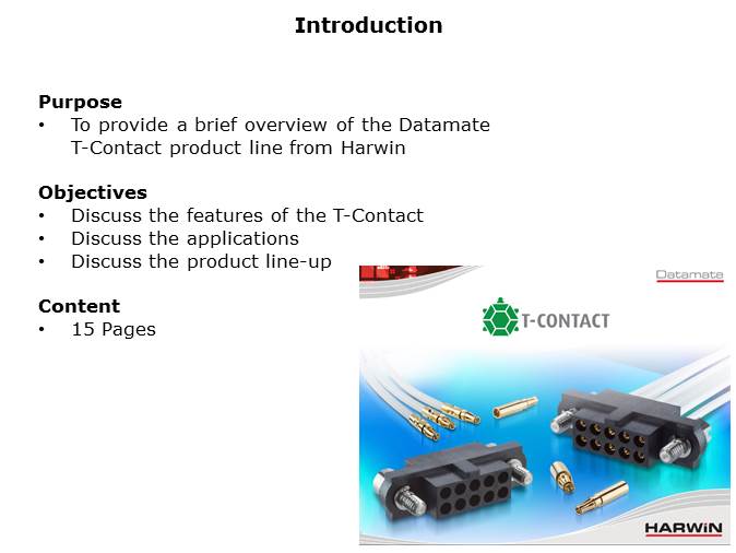 Datamate T-Contact Overview Slide 1