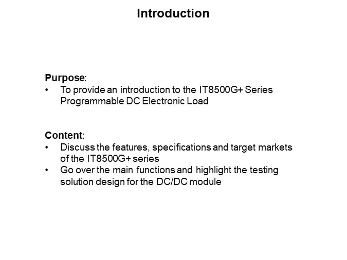 Image of ITECH IT8500G+ Series Programmable DC Electronic Load - Introduction