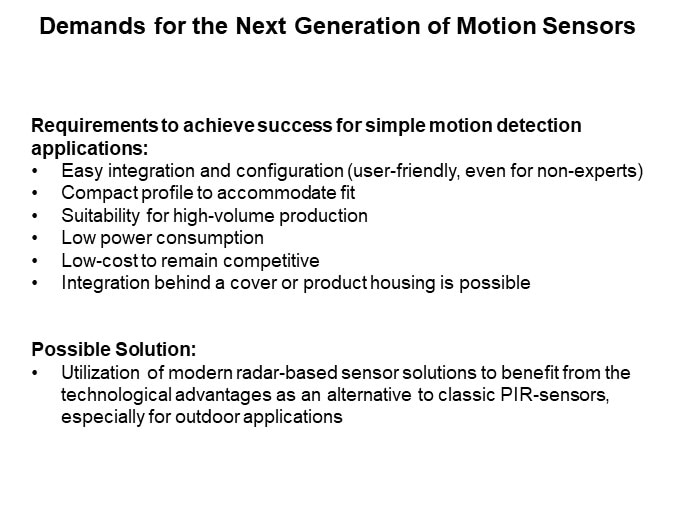 Image of InnoSenT IMD-2000 Radar Motion Detector - Demands for Next Gen