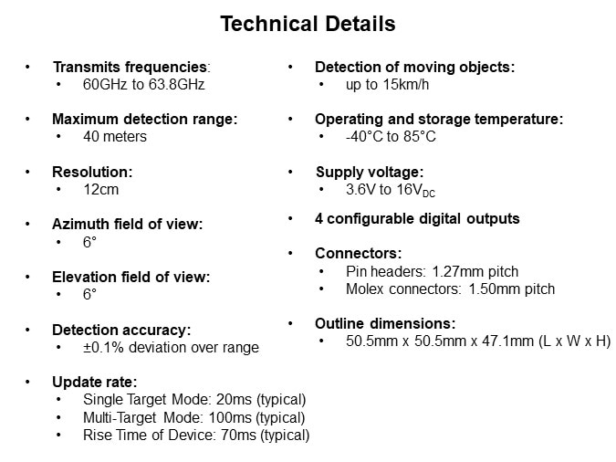 Image of InnoSenT iSYS-6030 Radar System for Distance Measurement - Technical Details