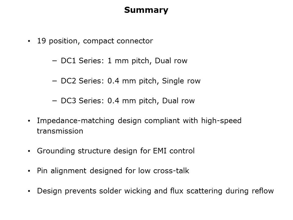 DC Series HDMI Connectors Slide 12