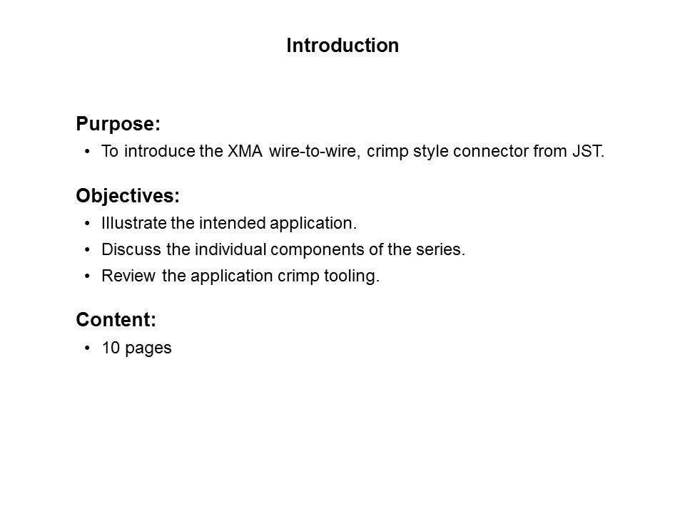 XMA Wire-to-Wire Crimp Style Connector Slide 1