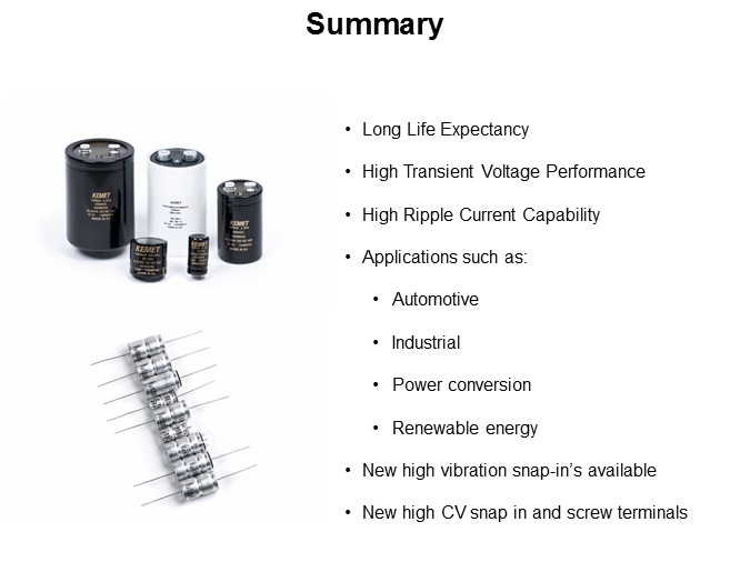 Image of KEMET's Aluminum Electrolytic Capacitors Slide 26