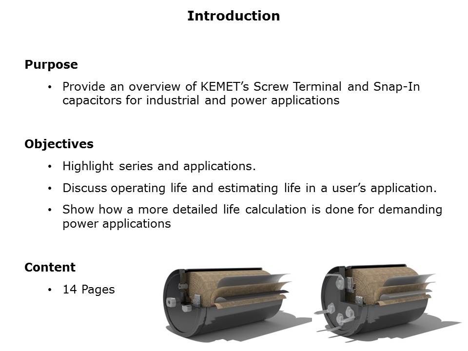 Aluminum Electrolytic Screw Terminal Snap-In Capacitors Slide 1