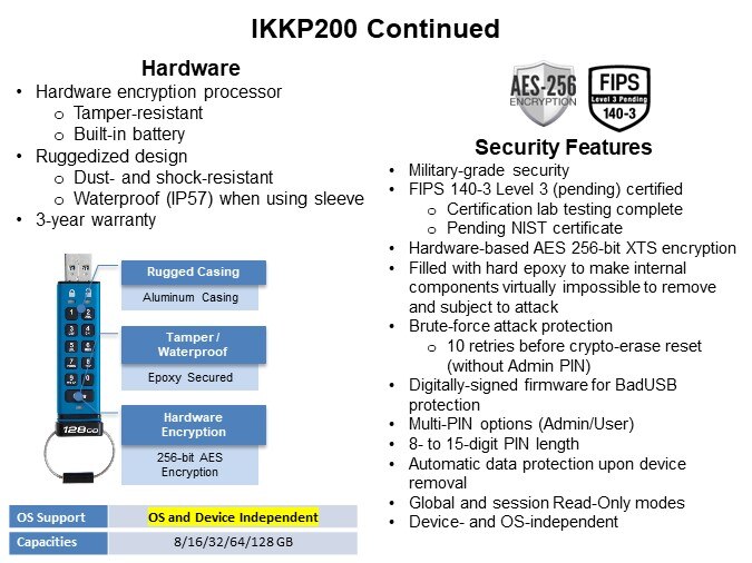 Image of Kingston Technology IronKey Encrypted USB and External SSD Solutions - Continued
