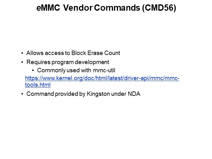 eMMC Vendor Commands (CMD56)
