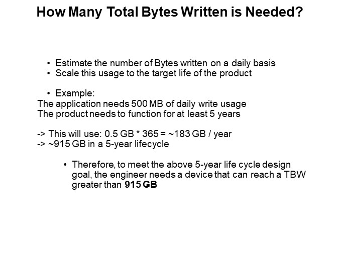 How Many Total Bytes Written is Needed?