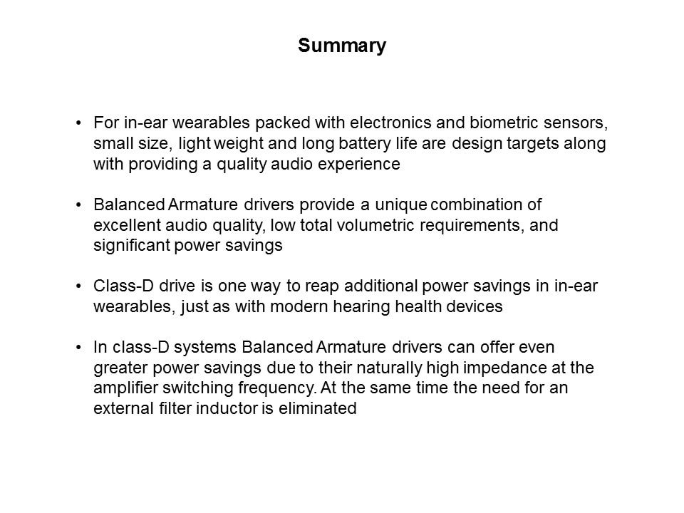 Using Dynamic Speakers and Balanced Armature Drivers in In-Ear Wearables Slide 9