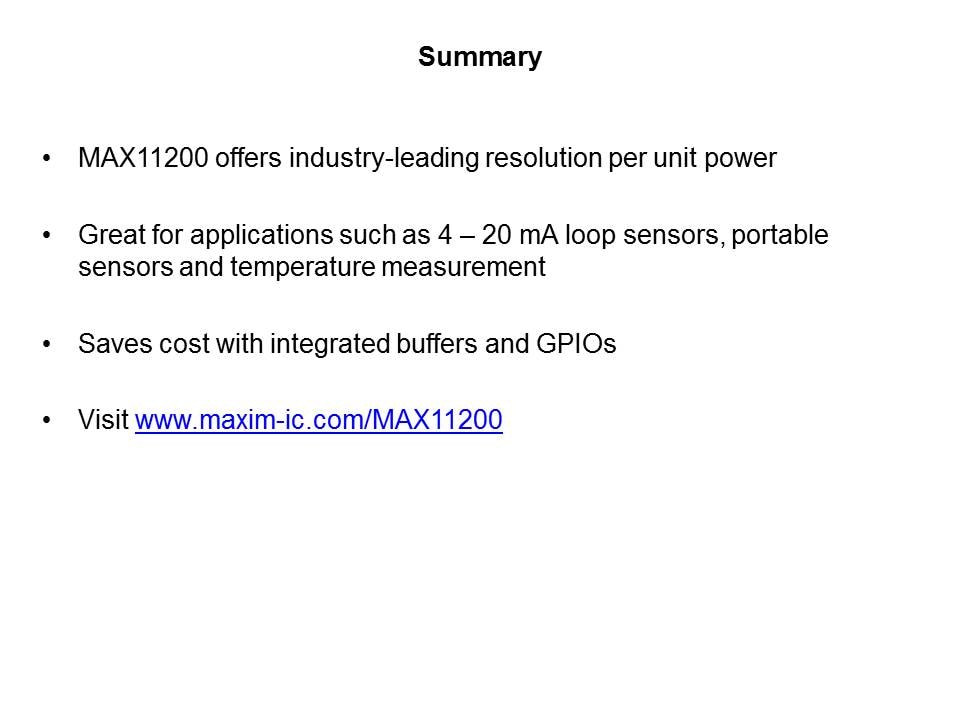 MAX11200 ADC Overview Slide 11