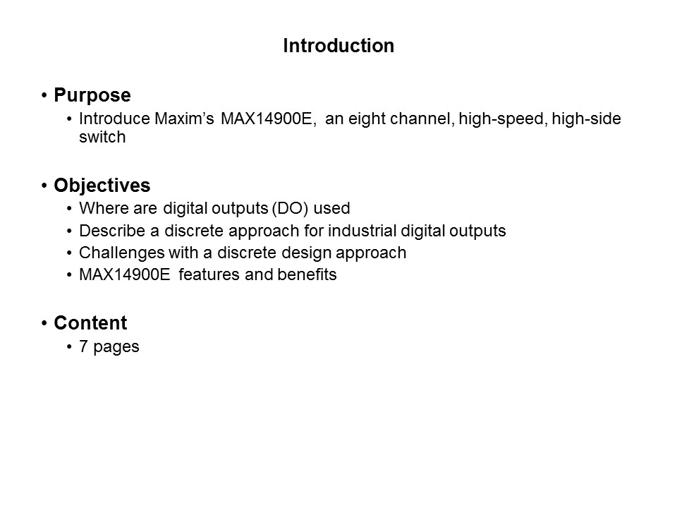 MAX14900E Digital Output Driver Slide 1