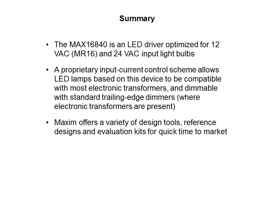 MAX16840 LED Driver Slide 11