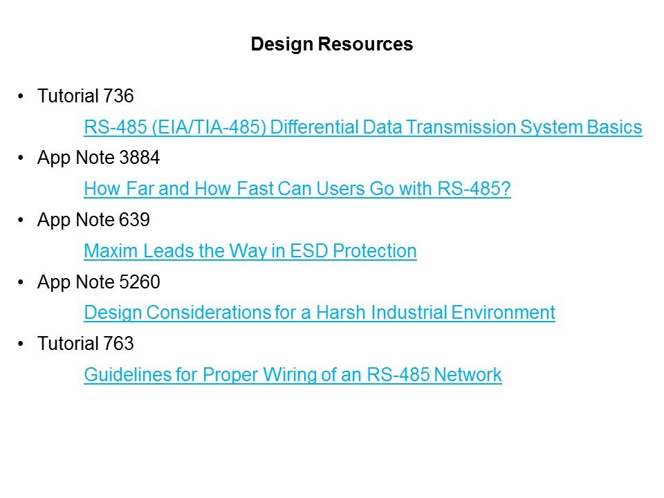 RS-485 Transceiver for Robust Communication Slide 8