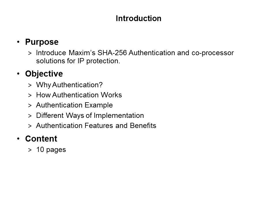 SHA-256 Authenticators for IP Protection Slide 1