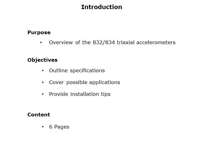 832/834 Tri-Axial Accelerometers Slide 1
