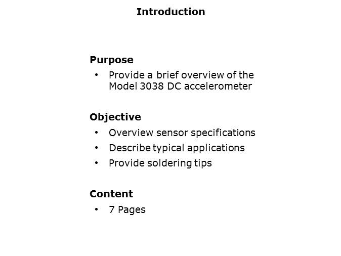 Model 3038 DC Accelerometer Slide 1