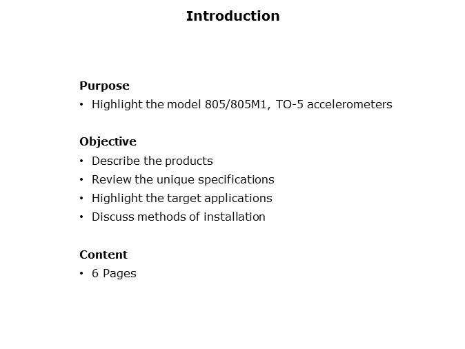 Model 805/805M1 Accelerometers Slide 1