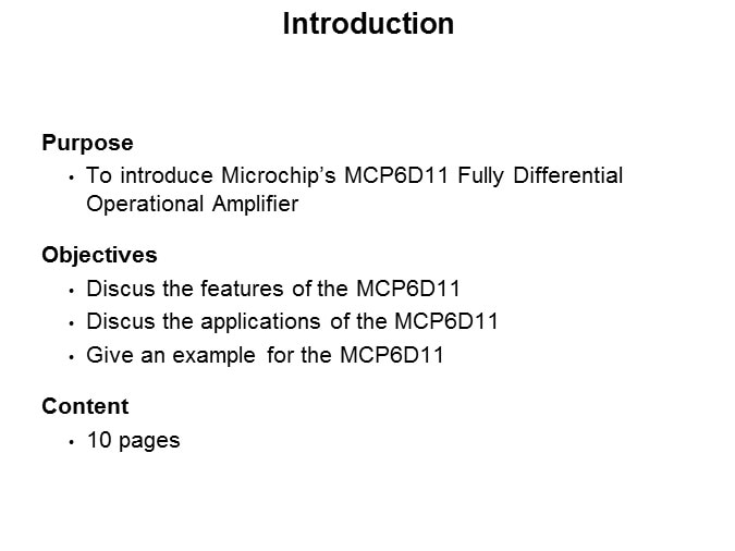 Image of Microchip's MCP6D11 Fully Differential Slide 1