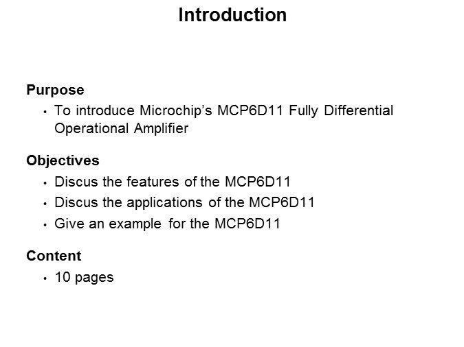 Image of Microchip's MCP6D11 Fully Differential Slide 1