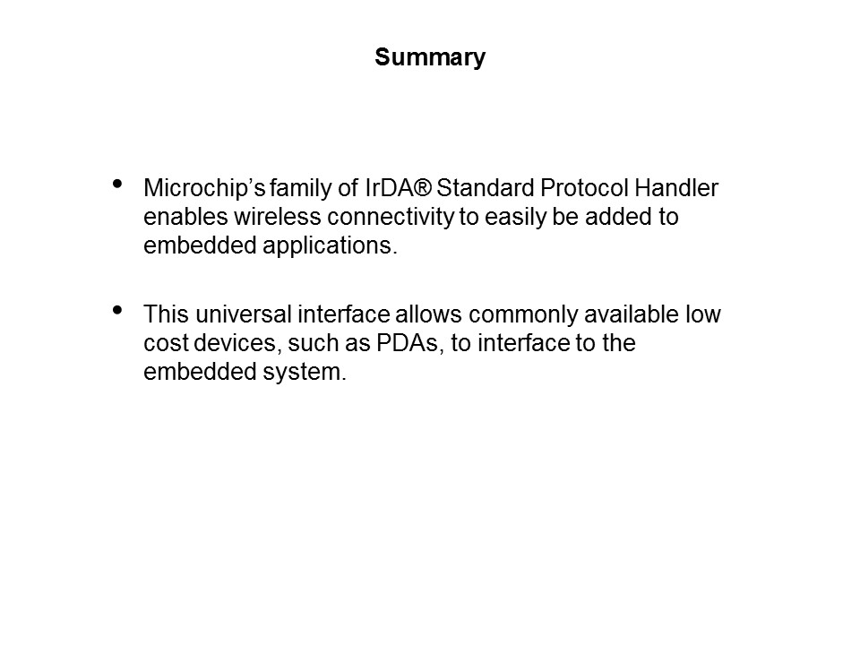 Wireless Communication with IrDA Standard Protocol Slide 30