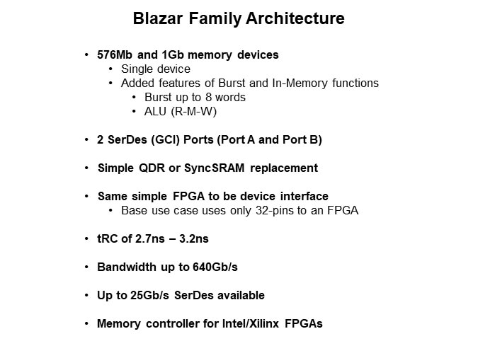 Image of MoSys Accelerator Bandwidth Engine: High Performance/High Bandwidth - Blazar Family Architecture