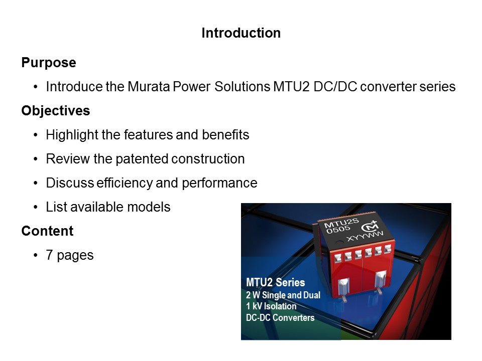 MPS MTU2 Series of DC-DC Converters Slide 1