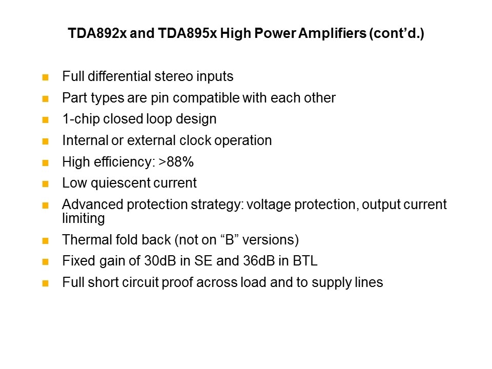 Class D Audio Amplifiers Slide 24