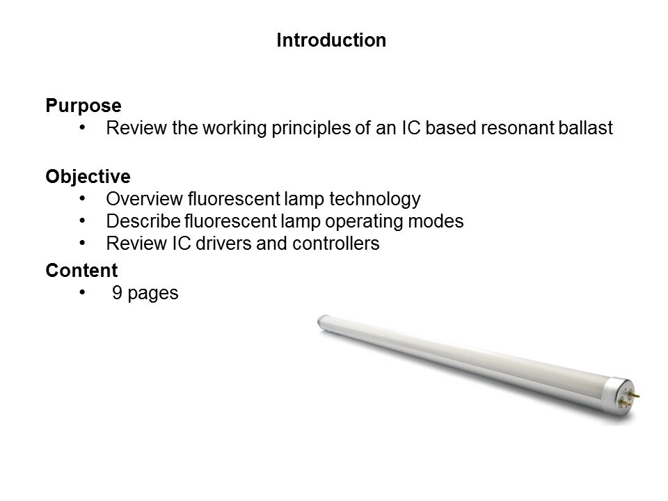 Fluorescent Lamp Electronic Ballasts Slide 1