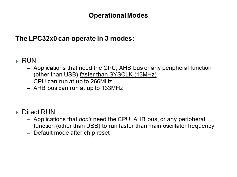 3 op modes