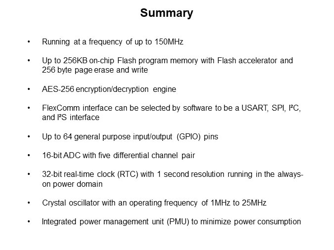 Image of NXP LPC551x/S1x Family of Arm® Cortex®-M33 based MCUs - Slide13