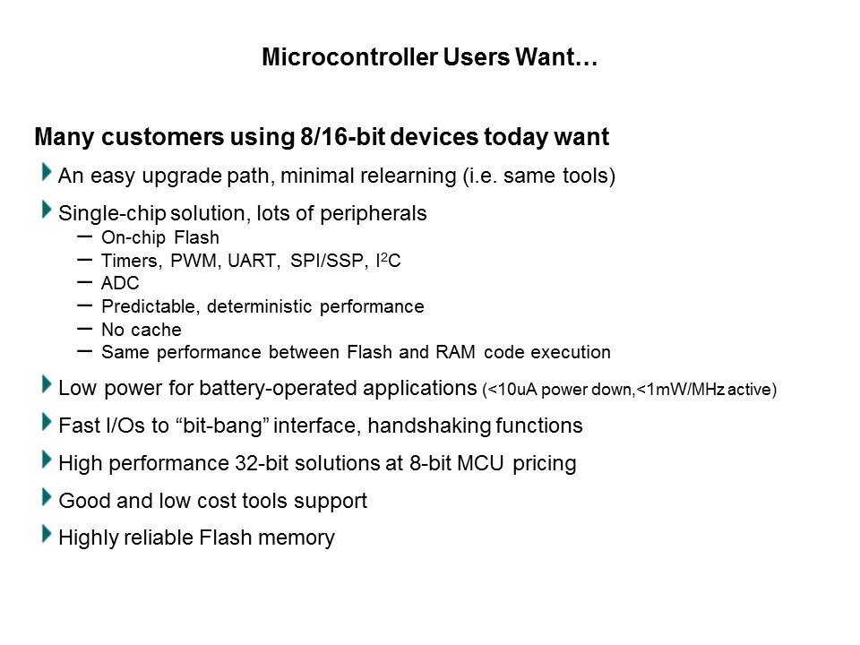 Migrating from 8/16-bit MCUs to 32-bit ARMs Slide 33