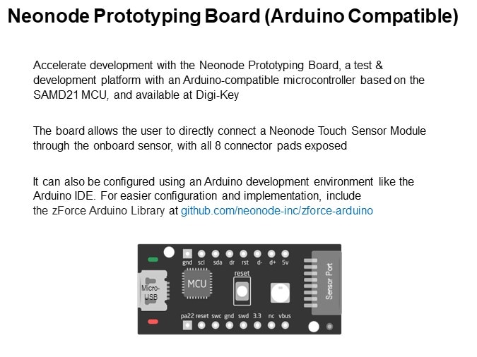 Neonode Prototyping Board (Arduino Compatible)