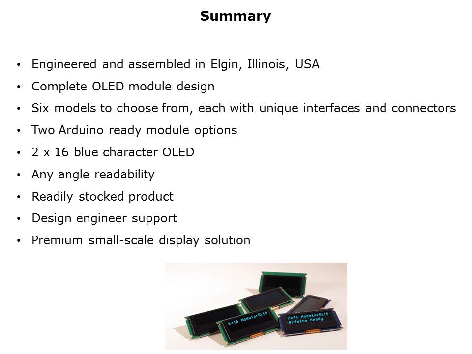 2x16 Modular OLEDs Slide 7