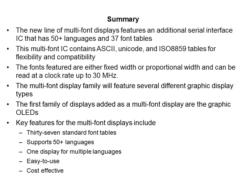 Multi-Font Displays Slide 10