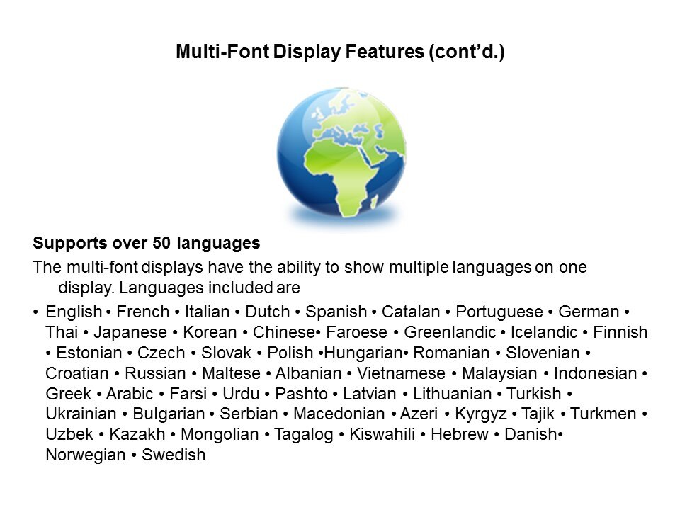 Multi-Font Displays Slide 4