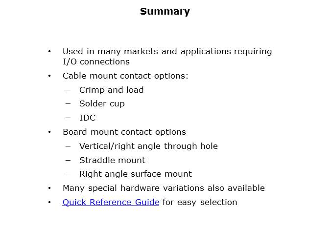 D-Sub Connectors Slide 22