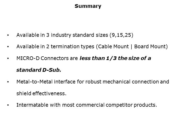 MICRO-D Connector Slide 11