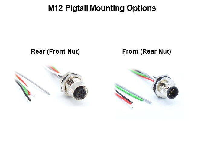 M12 Pigtail Mounting Options